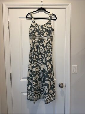 Tropical Floral Midi Sleeveless Sundress